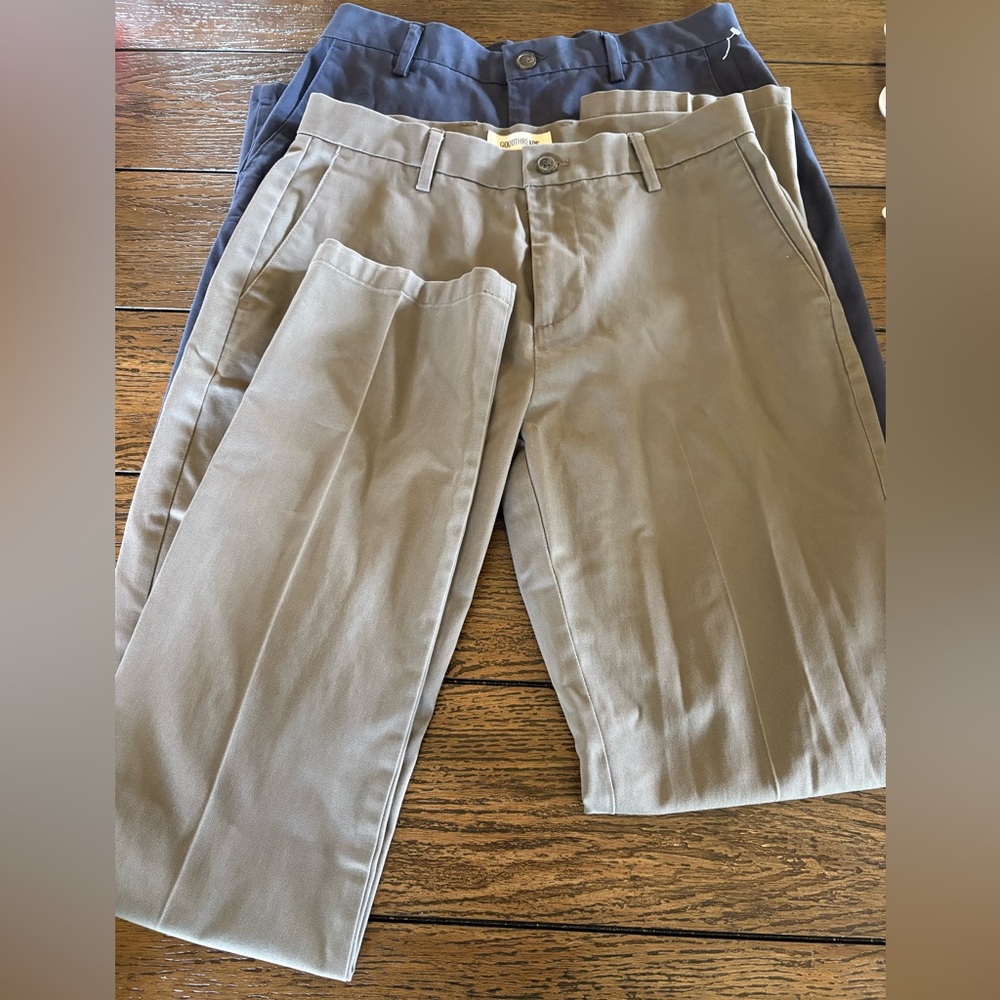 Men's Classic 29x34L goodthreads Khaki grey and Navy Pants